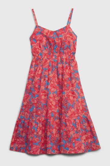Buy Gap Floral Linen Cotton Smock Tiered Dress from the Gap online