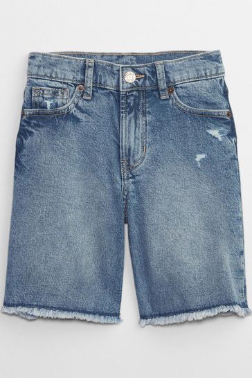Denim bermuda shorts shop distressed