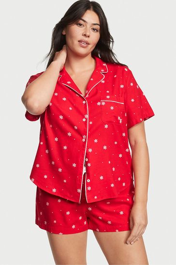 Victoria's Secret Red Swirl Hearts Short Pyjamas