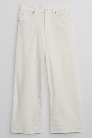 Buy Gap High Waisted Wide Leg Cropped Jeans from the Gap online shop