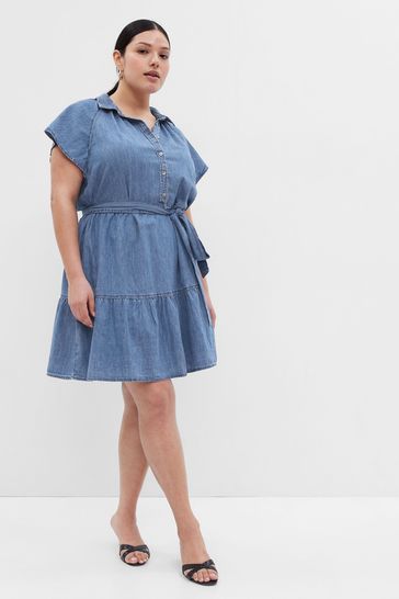 Denim shirt dress gap sales
