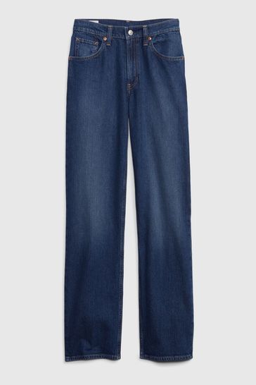 Gap Blue Mid Rise Organic Cotton 90s Loose Washwell Jeans
