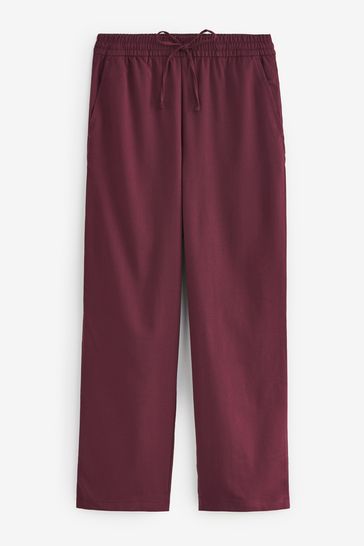 Gap Red Mid Rise Wide Leg Twill Trousers