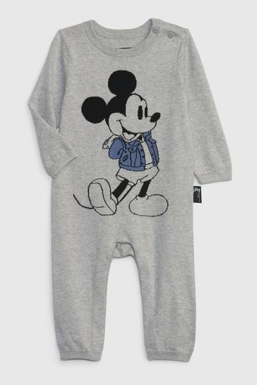 Buy Gap Disney Mickey Mouse Long Sleeve Sleepsuit from the Gap
