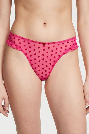 Victoria's Secret Forever Pink Heart Thong Knickers