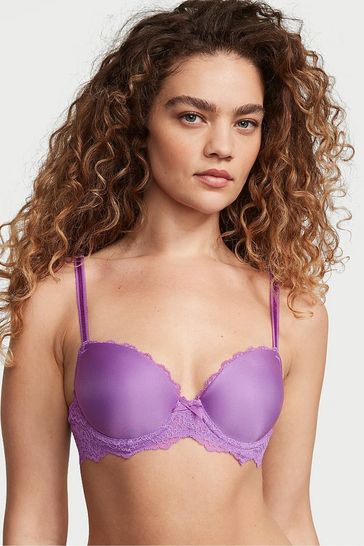 Victoria's Secret Purple Lace Lightly Lined Demi Bra