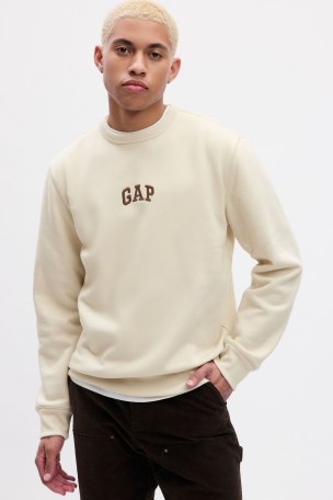 Gap logo sales fleece crewneck sweatshirt