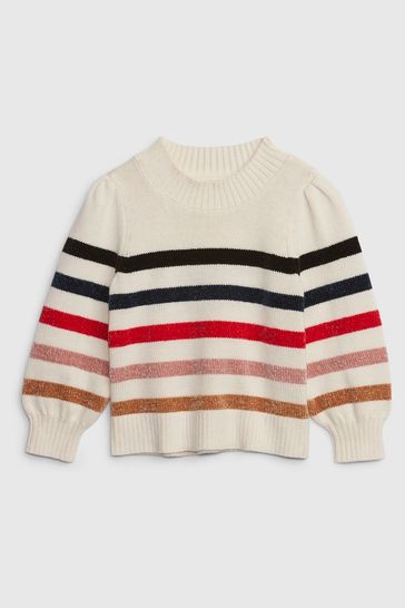 Striped mock hotsell neck sweater