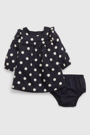 Buy Gap Polka Dot Long Sleeve Dress Newborn 24mths from the