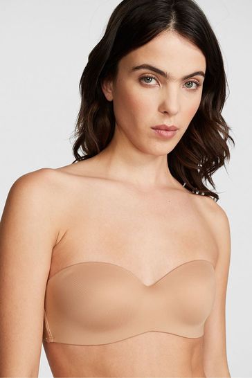 Victoria's Secret PINK Praline Nude Lightly Lined Strapless Multiway Bra