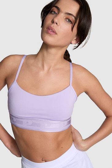 Victoria's Secret PINK Pastel Lilac Purple Non Wired Lightly Lined Sports Bra