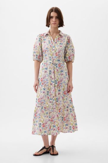 Gap floral midi dress hotsell