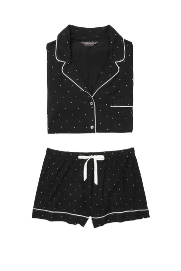 Victoria's Secret Black White Dot Modal Short Pyjamas