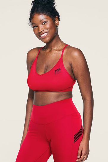 Victoria's Secret PINK Red Pepper Lightly Lined Low Impact Sports Bra