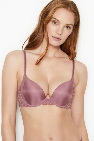 Victoria's Secret Mauvelous Purple Smooth Lace Wing Push Up Bra