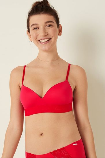 Victoria's Secret PINK Red Pepper Smooth Non Wired Push Up T-Shirt Bra