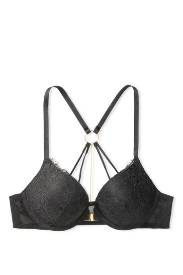 Buy Victoria's Secret Lace Front Fastening Plunge Push Up Bra ...