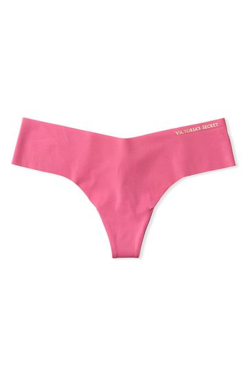 Victoria's Secret Fuschia Begonia Pink No Show Thong Knickers