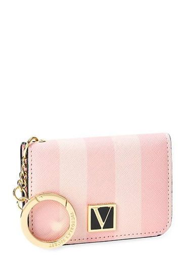 Victoria's Secret Pink Iconic Stripe Foldable Card Case