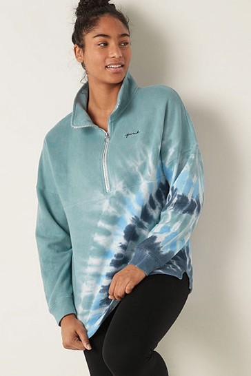Buy Victoria s Secret PINK Varsity Half Zip from the Victoria s