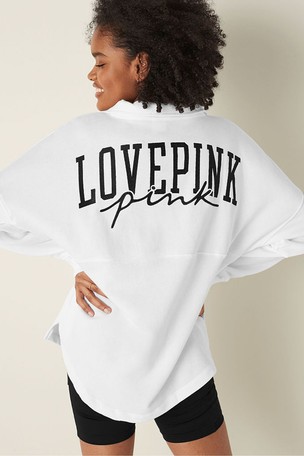 Pink varsity half clearance zip