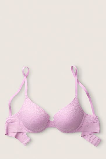 Victoria's Secret Pink lace purple bra padded Wear Everywhere push
