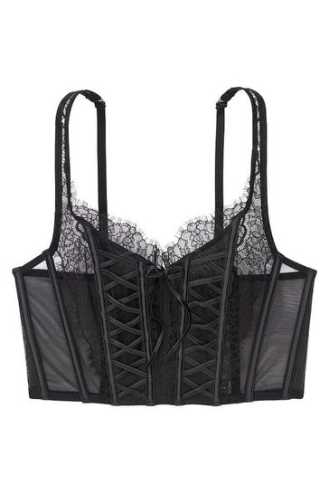 Buy Victoria's Secret Lace Unlined Non Wired Corset Bra Top from