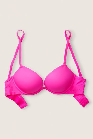 Victoria's Secret PINK Neon Princess Pink Add 2 Cups Smooth Push Up T-Shirt  Bra