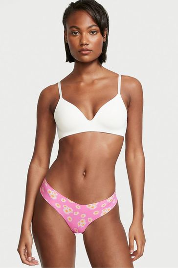 Victoria's Secret Pink Falling Daisies Smooth No Show Thong Knickers