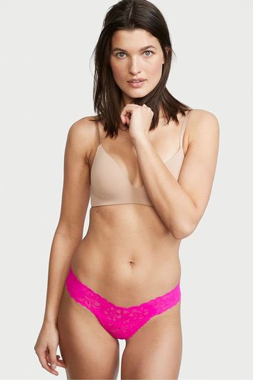 Victoria's Secret Bali Orchid Pink Lace Thong Knickers