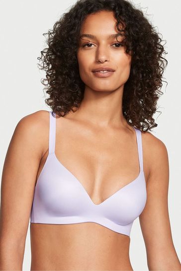 Victoria's Secret Icy Lavender Purple Smooth Lightly Lined Plunge Non Wired  Bra