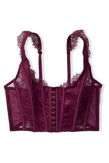 Victoria's Secret Burgundy Purple Lace Unlined Bralette