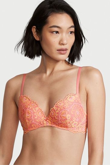 Victoria's Secret Cocktail Pink Lace Lightly Lined Non Wired Bra