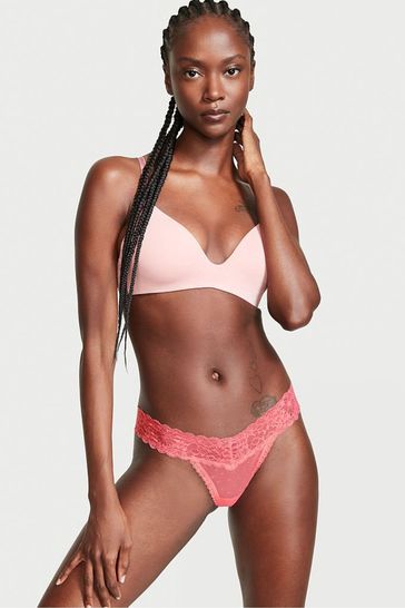 Victoria's Secret Cocktail Pink Lace Thong Knickers