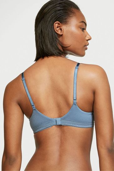 Buy Victoria's Secret Faded Denim Blue Lace Full Cup Push Up Bra from Next  Ireland