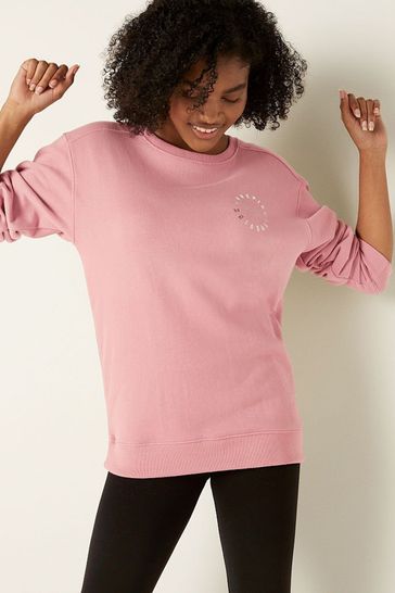 Pink campus crew sweatshirt on sale