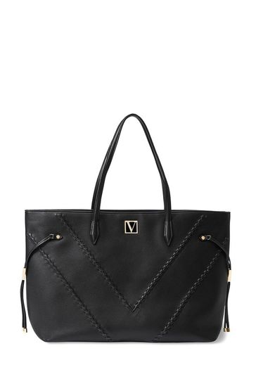 Buy Victoria's Secret Black Lily Whipstitch Tote Bag from the