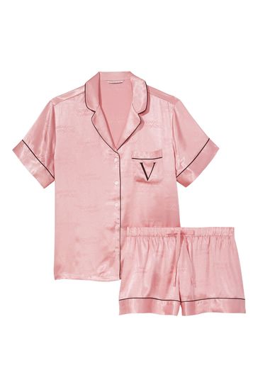 Victoria's Secret Dusk Pink Satin Short Pyjamas