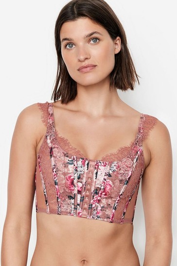 Victoria's Secret Embroidered Unlined Corset Bra Top