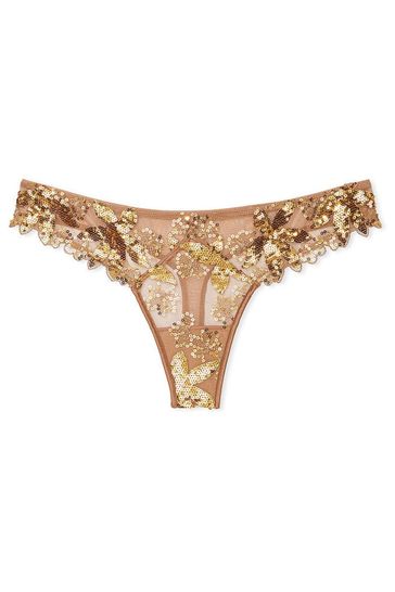 Victoria’s Secret Very Sexy Brown Beige Nude Smooth Thong Panties - Size XL  BNWT