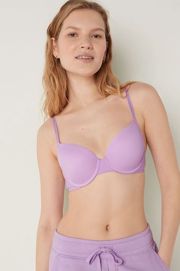 Victoria's Secret PINK Petal Purple Smooth Push Up T-Shirt Bra