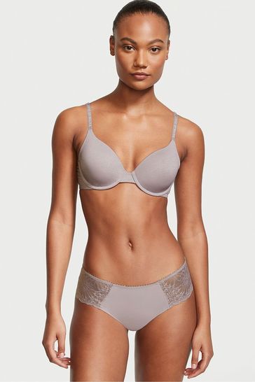 Victoria's Secret Grey Skies Lace No Show Hipster Knickers