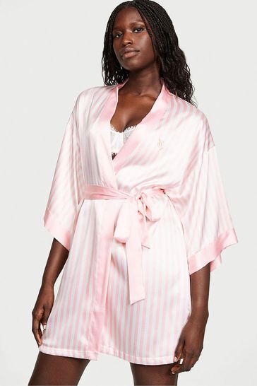 Victoria's Secret Pretty Blossom Pink The Tour '23 Iconic Stripe Robe