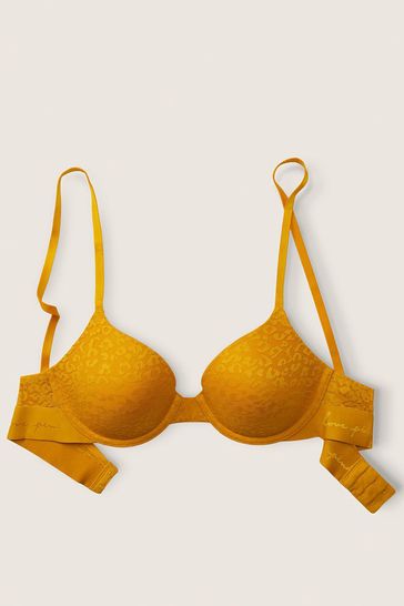 Victoria's Secret PINK Golden Mustard Yellow Lace Lightly Lined T-Shirt Bra