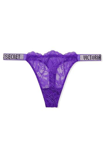 Victoria's Secret Lace Shine Strap Thong Panty