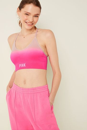 Victoria's Secret PINK Pink Seamless Lightly Lined Sports Bra