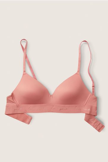 Victoria's Secret PINK French Rose Pink Smooth Non Wired Push Up T-Shirt Bra