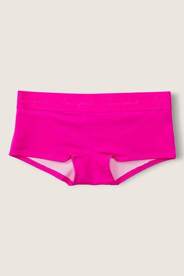 Victoria's Secret PINK Laser Pink Cotton Logo Short Knicker