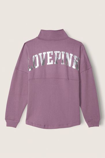 Victoria s Secret PINK Victoria s Secret PINK Varsity Half Zip Sweatshirt