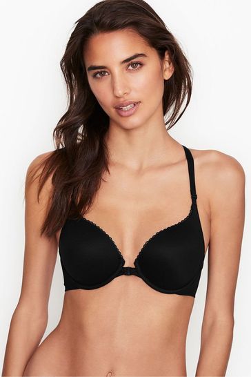 Victoria's Secret Black Smooth Front Fastening Full Cup Push Up Bra